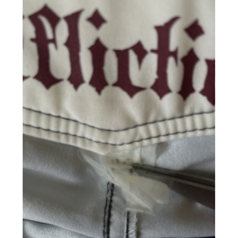 Affliction Board Shorts Mens 34 Brown Swim Trunks Gothic Skull Crosses MMA Y2K - Picture 12 of 16